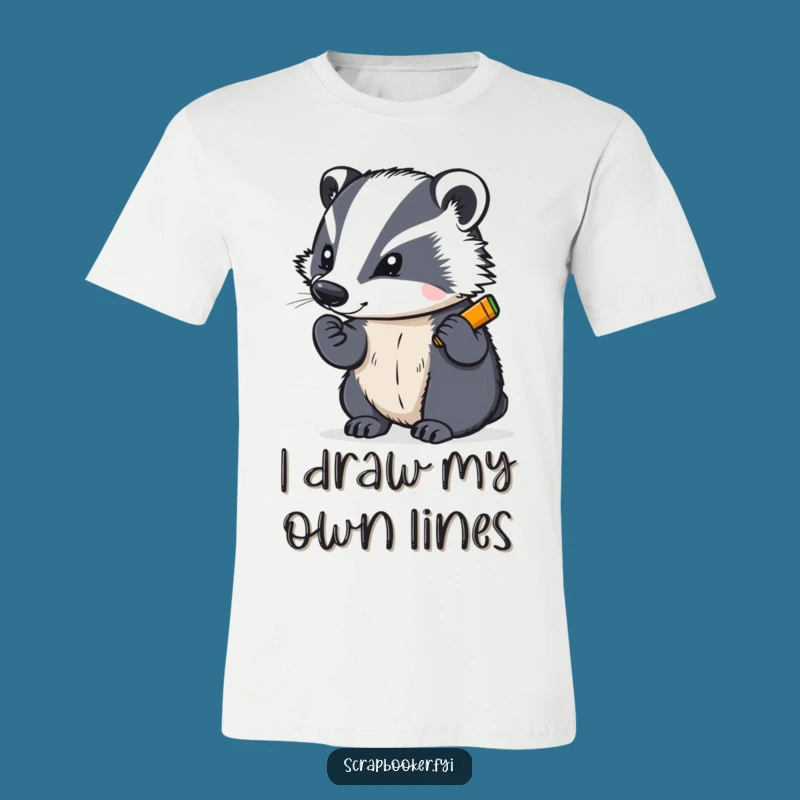 Funny Badger Artist T-Shirt: Wear Your Determination Proudly