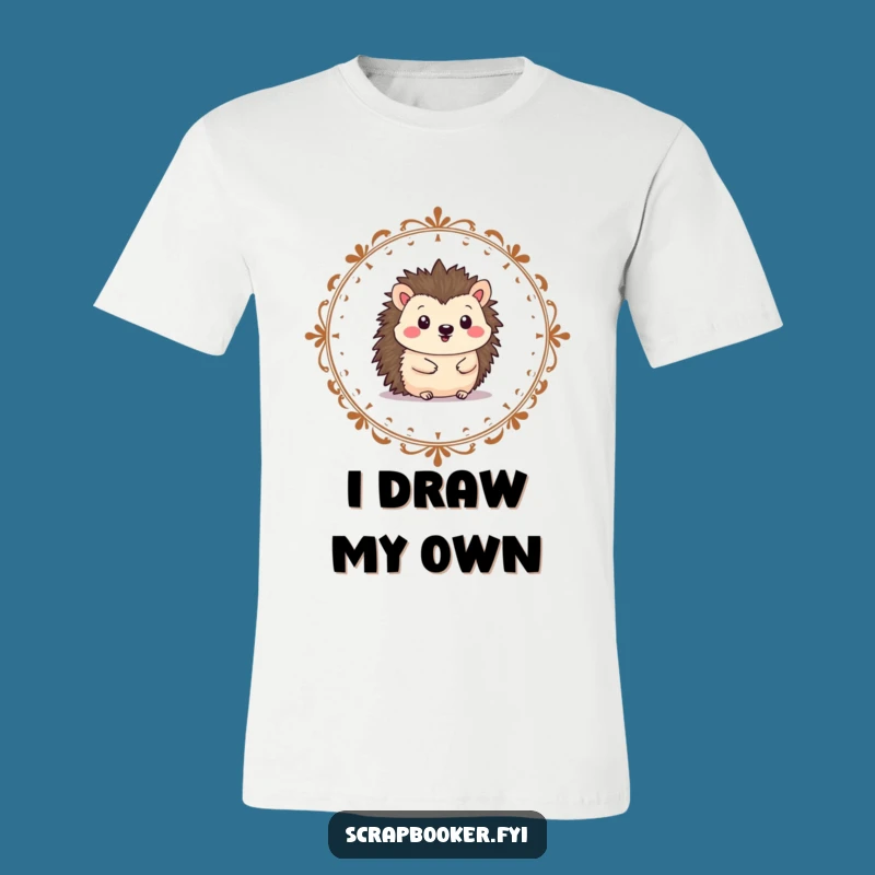 Funny Hedgehog Artist T-Shirt - Wear Your Creative Joy