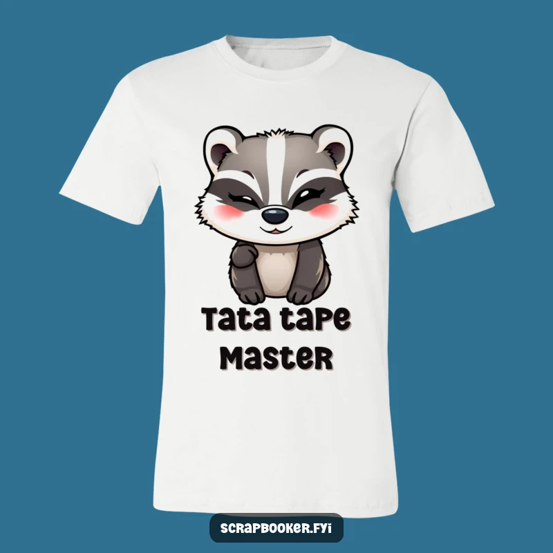 Funny Badger Tape T-Shirt - Show Off Your Embellishing Style