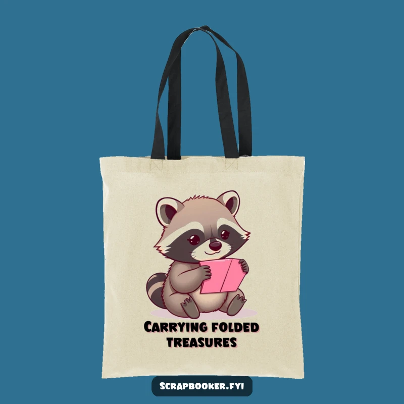 Funny Content Raccoon Paper Folding Tote Bag - Chic & Hilarious Accessory