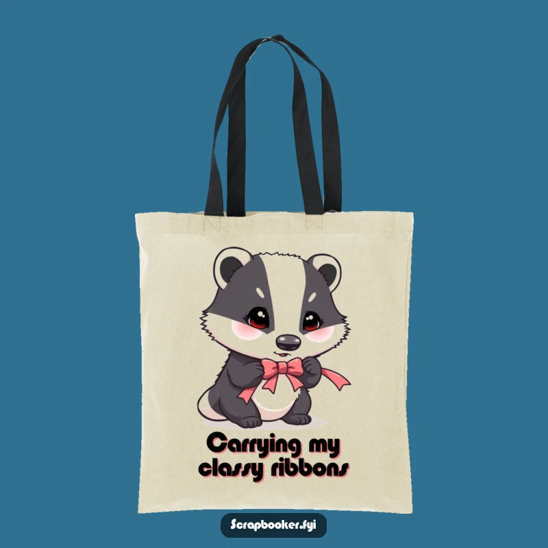Funny Badger Crafting Tote Bag: Carry Your Supplies in Style