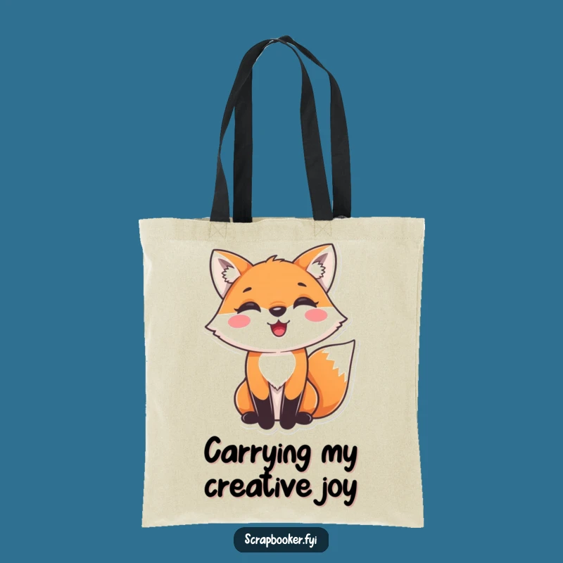Funny Fox Tote Bag: Crafting Joy Carrier, Perfect Gift for Decor Lovers!