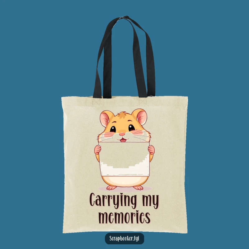 Funny Proud Hamster Scrapbook Tote Bag - Chic & Hilarious Craft Accessory
