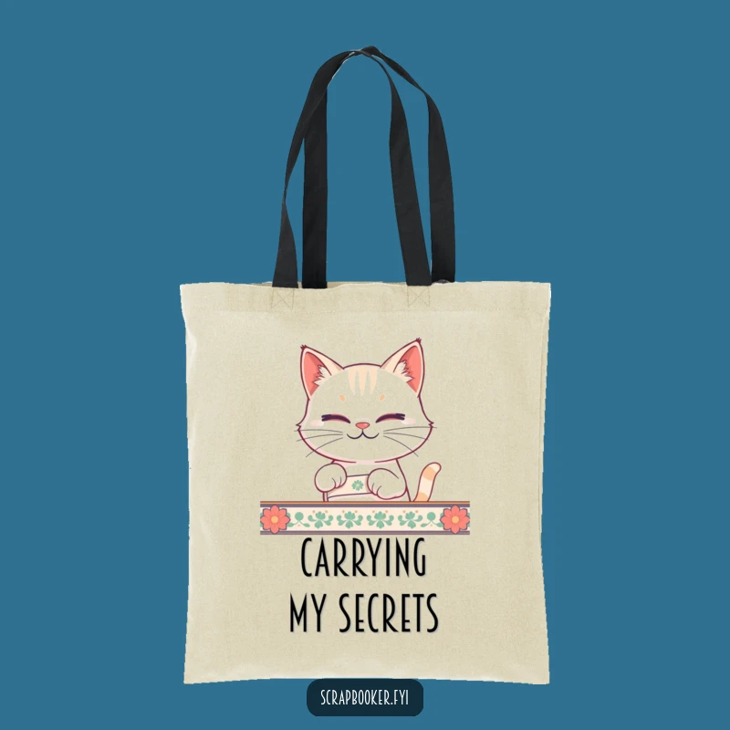 Funny Cat Tape Tote Bag A Charming Gift for Feline Fans on the Go