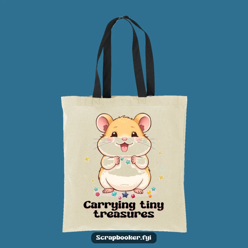 Funny Hamster Decorator Tote Bag: Carry Your Sparkle & Humor