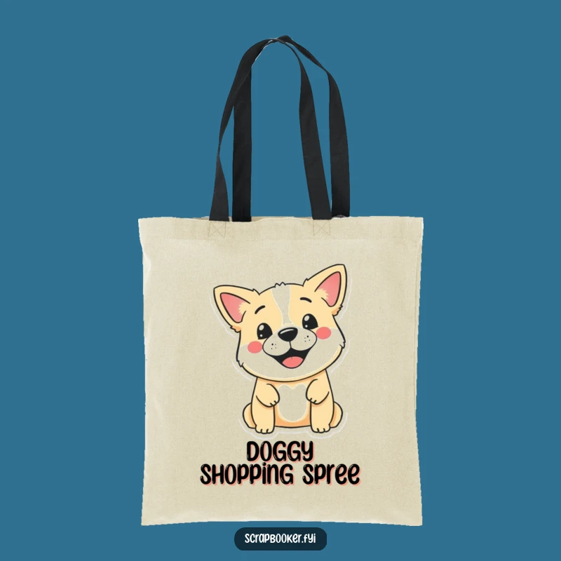 Funny Dog Stamp Tote Bag: Cute Dog Artist, Spacious & Handy, Perfect Funny Gift