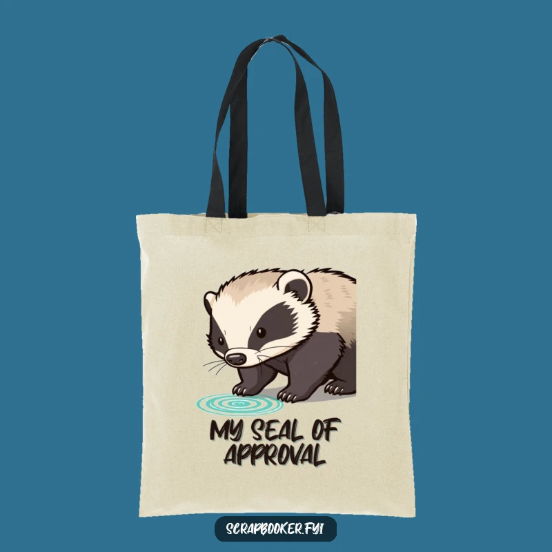 Funny Badger Stamp Tote Bag: Carry Your Authority With Style, Gift