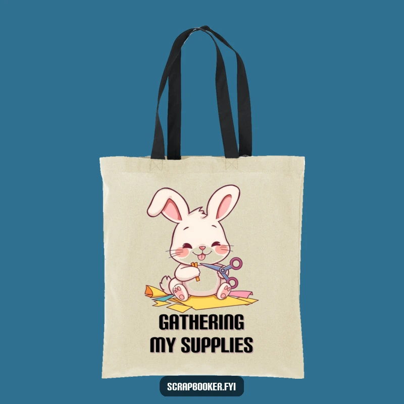 Funny Bunny Tote Bag: Crafting Supplies Carrier Gift