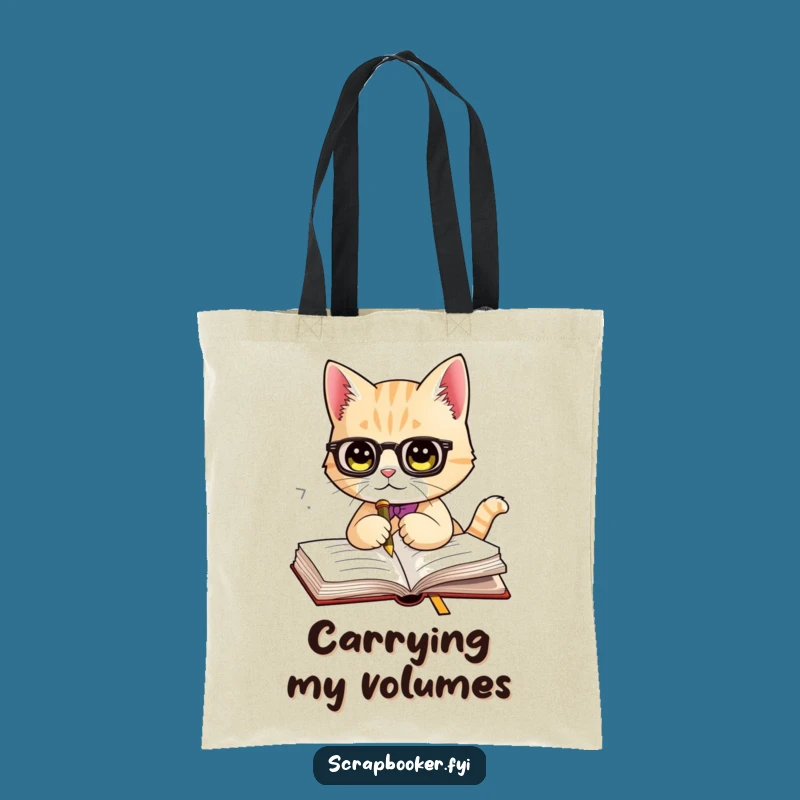 Funny Cat Tote Bag: Fancy Bookmark Edition for Stylish Book Haulers