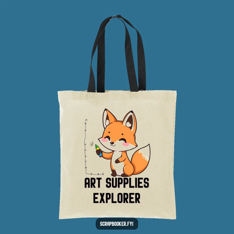 Funny Fox Art Tote Bag: Charming Fox Artist, Spacious & Stylish, Perfect Funny Gift