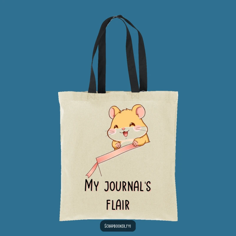 Funny Hamster Page Decorator Tote Bag: Carry Your Essentials with Cute and Crafty Flair
