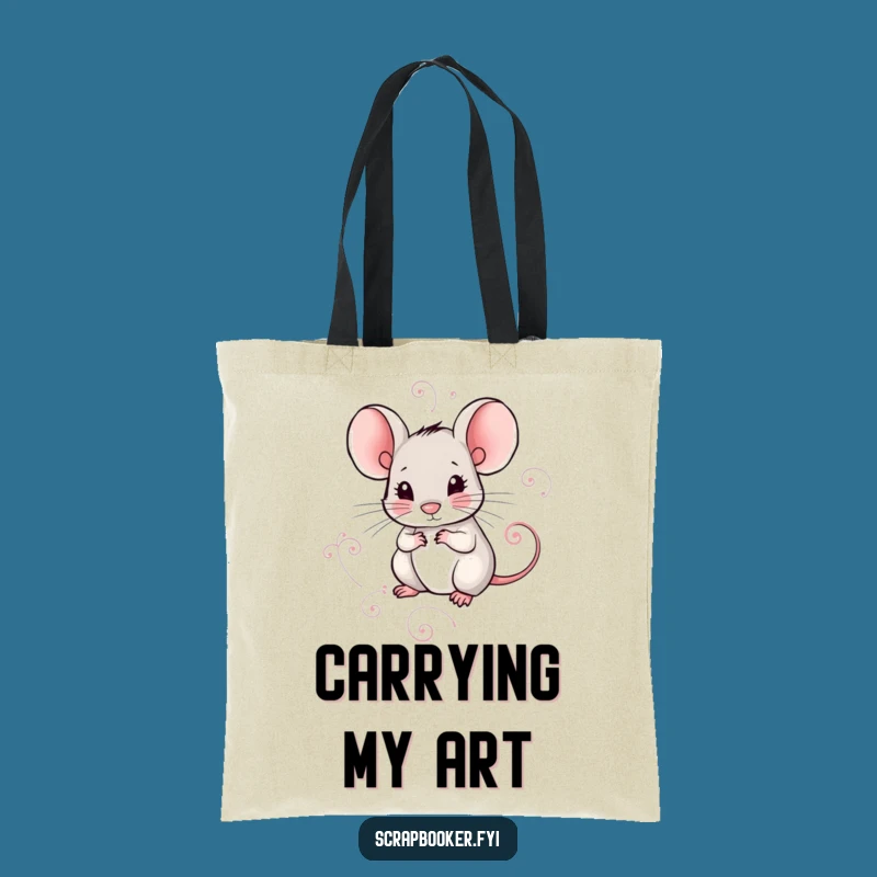 Funny Mouse Tote Bag: Meticulous Swirl Art for Everyday Carry