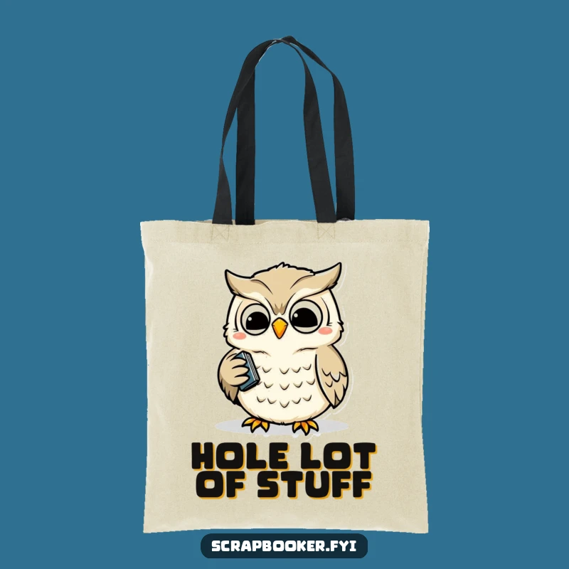 Funny Owl Hole Punch Tote Bag: Wise Organization, Perfect Carry-All Gift