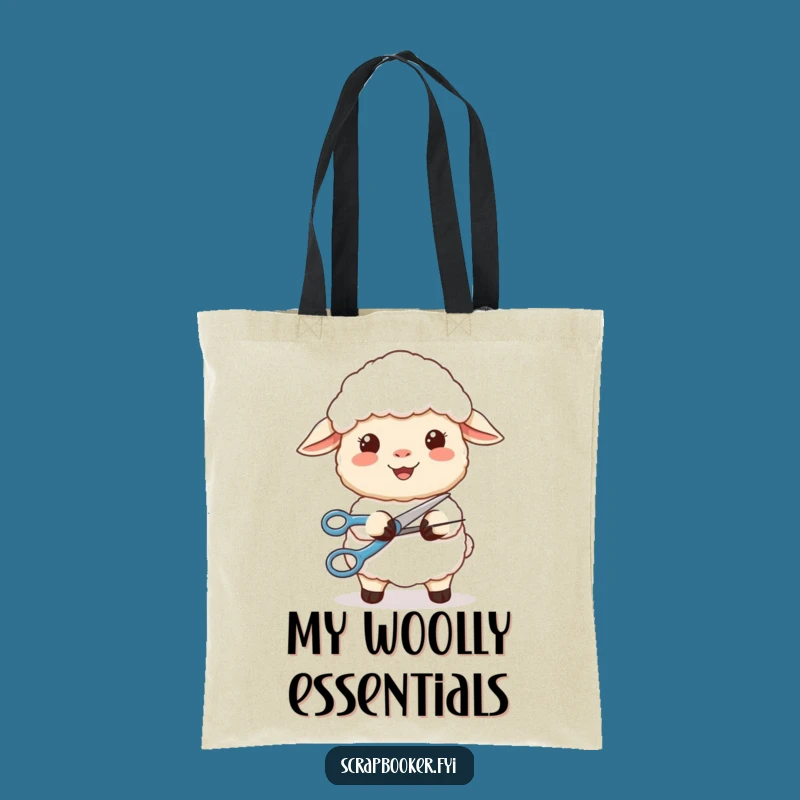 Funny Sheep Cutting Tote Bag: Content Crafter, Perfect Carry-All Gift