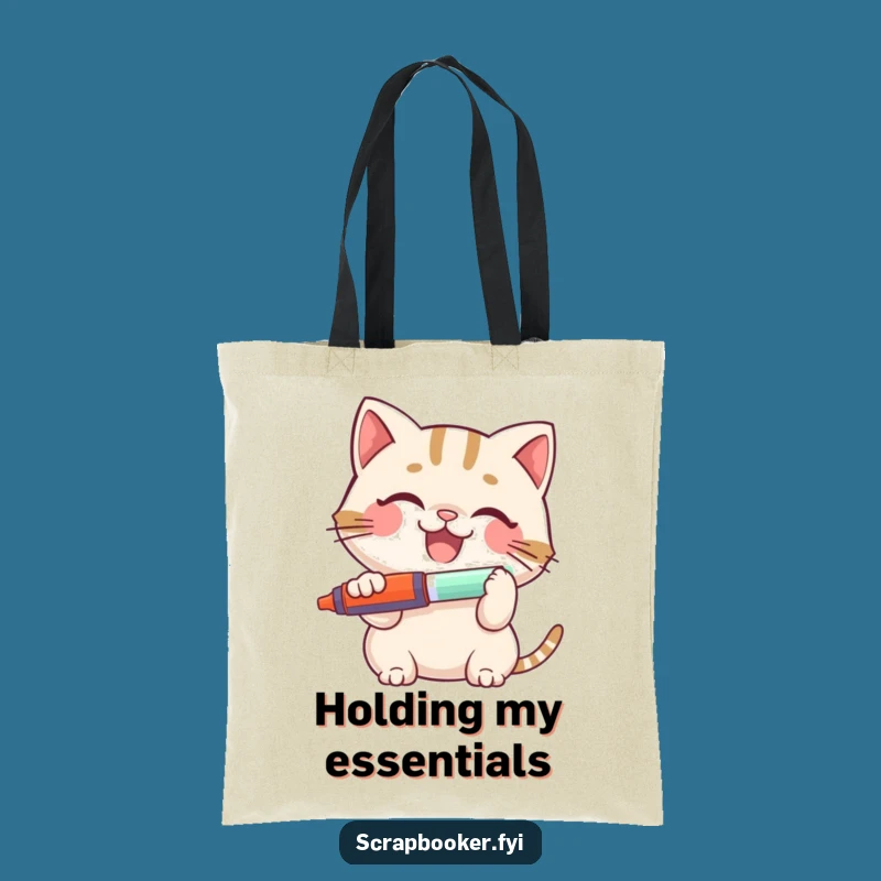 Funny Cat Glue Stick Tote Bag: Carry Your Supplies with This Hilarious Crafty Companion