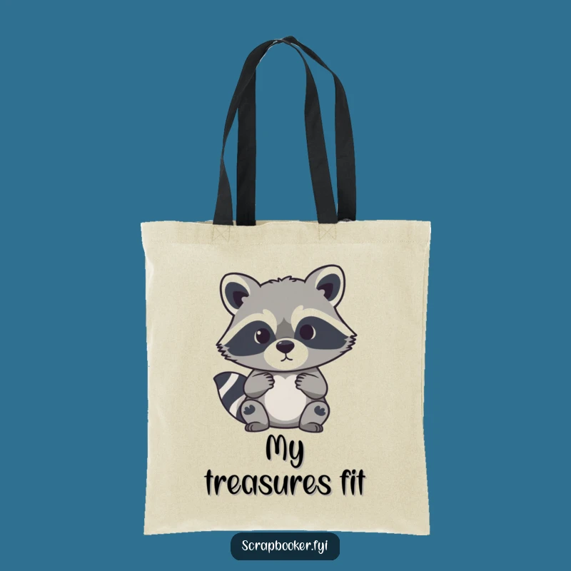 Funny Raccoon Silhouette Cutter Tote Bag: Carry Your Supplies and Smiles with Woodland Charm